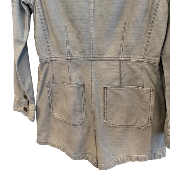 Free People Long Sleeve Utility Style Shorts Romper Size S - Picture 5 of 8